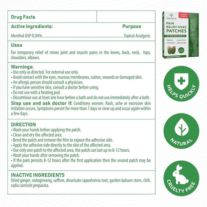 Knee Pain Relief Patch, Warming Herbal Plaster Pain Patches